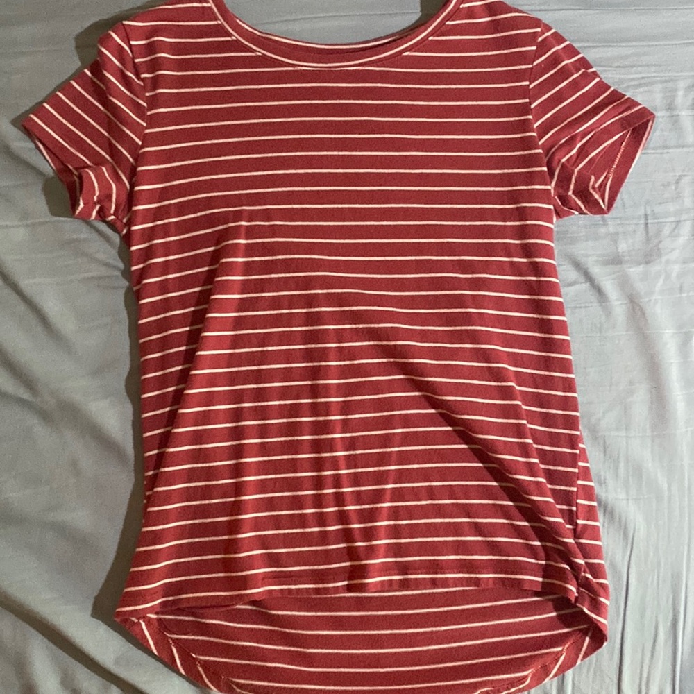 Red and white shirt